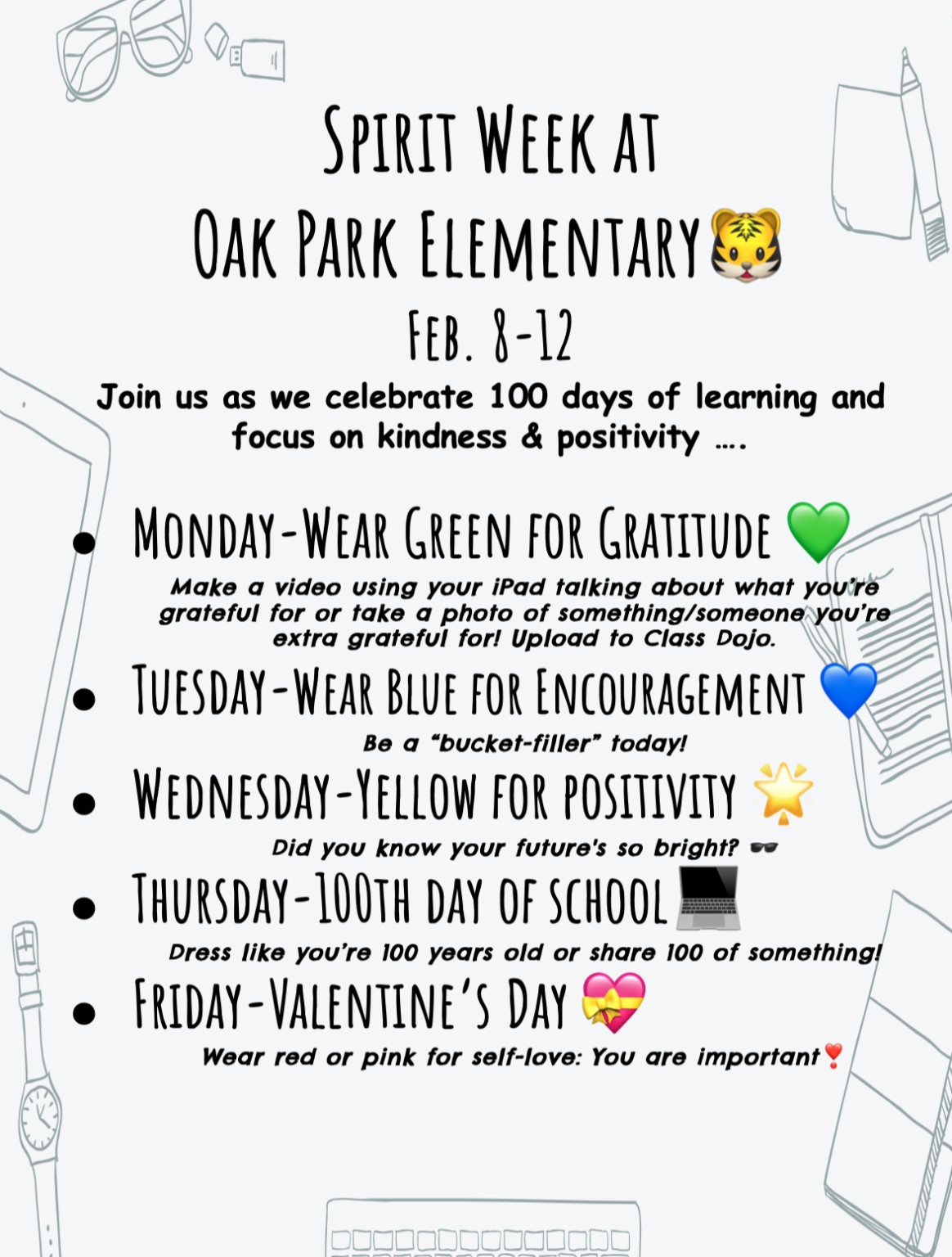 Simmons Middle School Spirit Week