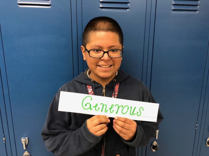 Brayan Panfilo Maldonado ,Brayan is, above all, a kind and generous individual. In class, Brayan is an enthusiastic student who is always willing to share and work with others. His positive attitude and generosity will take him far in life!