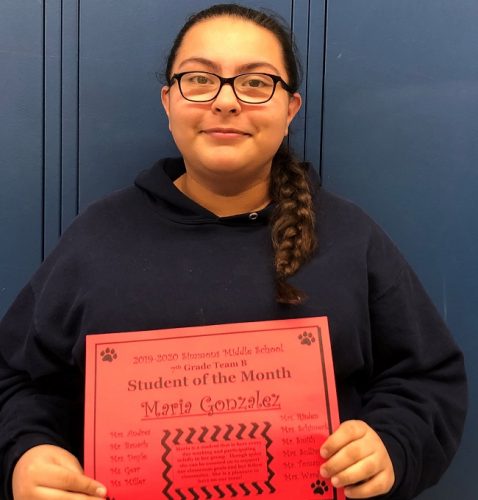 Maria is a student that is here every day working and participating solidly in her group. Though quiet she can be counted on to support our classroom goals and her fellow classmates. She is a pleasure to have on our team!