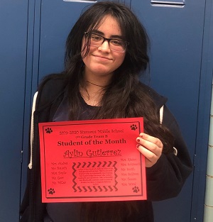 Aylin is the kind of student who is an independent learner. She is an avid reader who is constantly increasing her knowledge because she values multiple perspectives. She is humble, intellectually curious and a natural leader in class. Congratulations Aylin!