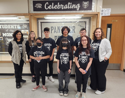 Grade 8 Students: Jashlay A. (not pictured), Carolina A., Genesis B. G (not pictured), Roberto D. A., Danna G., Angel G., Ricardo O., and Brisa R.R.