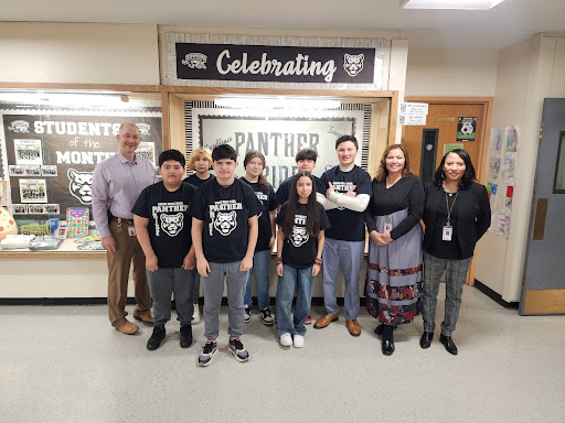 Students of the Month, March 2024, Grade 7:  Annabella C., Juan F. G., Jamie G., Andrea G., Jonathan G., Anthony M., Leslie S.,