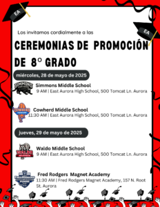 Ceremonia de promoción de 8to Grado, ESP flyer
